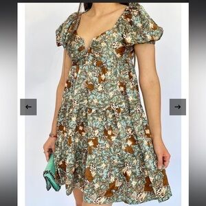 Entro leopard heart valentine silky dress medium